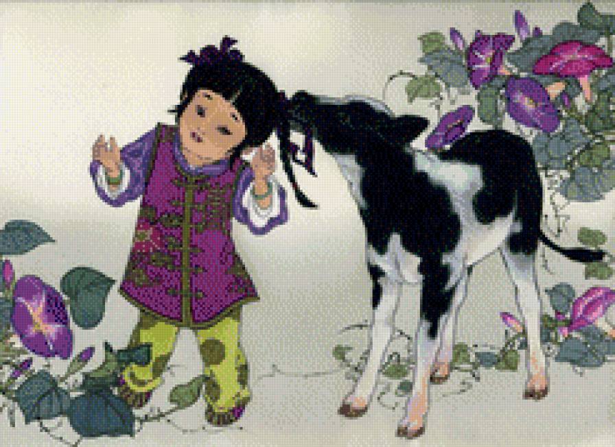 Китай 1 - китаец, корова - предпросмотр