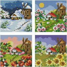 Схема вышивки «4 времени года»