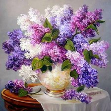 Схема вышивки «იასამნები»