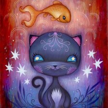 Схема вышивки «Кот)»