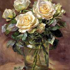 Схема вышивки «Розы в банке»