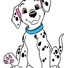 Схема вышивки «щенок далматинец»