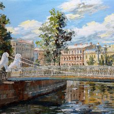 Схема вышивки «каменные львы»