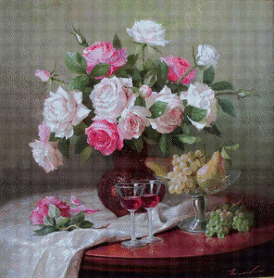 Розовый букет - цветы, букет - предпросмотр