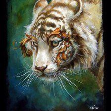 Схема вышивки «тигр»