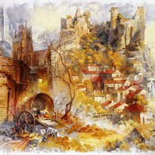 Схема вышивки «Старинный замок»