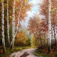 Схема вышивки «Березовая роща»