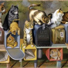 Схема вышивки «Почта пришла»