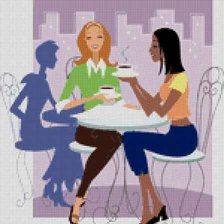 Схема вышивки «в кафе»