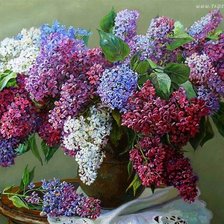 Схема вышивки «букет сирени»