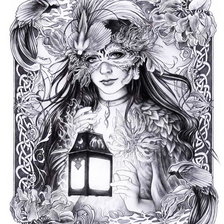 Схема вышивки «маска»