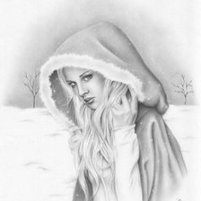 Схема вышивки «Девушка»