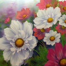 панно с цветами