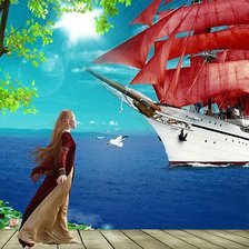 Схема вышивки «алые паруса»