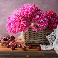 Схема вышивки «пионы»