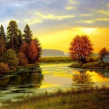 Схема вышивки «пейзаж»