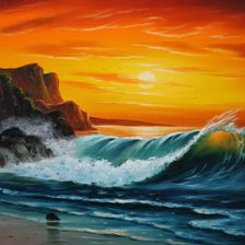 Схема вышивки «Море»