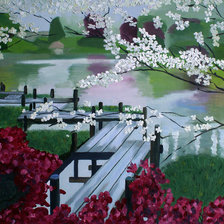 Схема вышивки «японский сад»