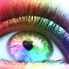 Схема вышивки «Радужный взгляд»