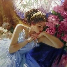 Схема вышивки «Девушка»