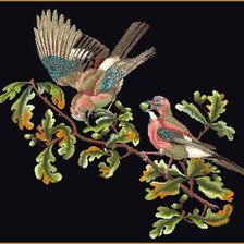 Схема вышивки «Сойки»