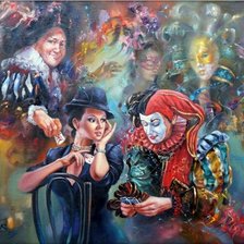 Схема вышивки «Жук Виталий - Клоун»