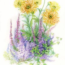 Схема вышивки «нежные цветы»