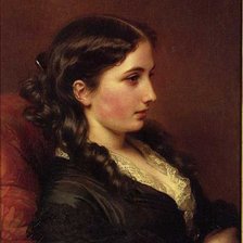 Схема вышивки «Франц Ксавер Винтерхальтер - Профиль девушки»