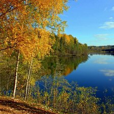 Схема вышивки «осенний пейзаж»