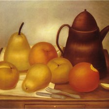 Still life with coffe pot-Botero