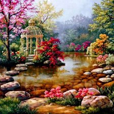 Схема вышивки «беседка»