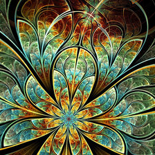 Схема вышивки «Цветок абстракция»