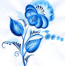 Схема вышивки «гжель»