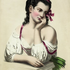 Схема вышивки «задумчивая»