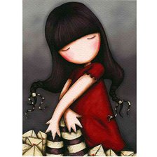 Схема вышивки «готичная девочка»