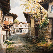 Схема вышивки «Янко Янев - Български къщи»