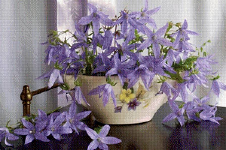 ваза с колокольчиками - цветы, ваза, колокольчики - предпросмотр