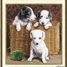 Схема вышивки «щеночки»