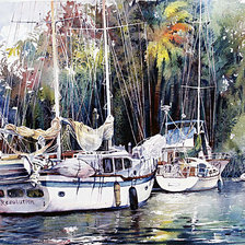 Схема вышивки «Лодки»