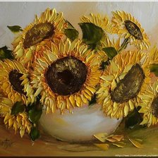 Схема вышивки «подсолнухи»