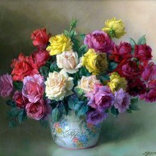 Схема вышивки «розы»