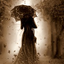 Схема вышивки «Одиночество под зонтом»