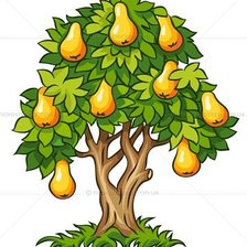 Схема вышивки «Дерево груши»