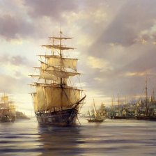 Схема вышивки «Морской пейзаж»