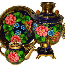 Схема вышивки «расписной самовар»