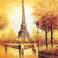Схема вышивки «осень в Париже»