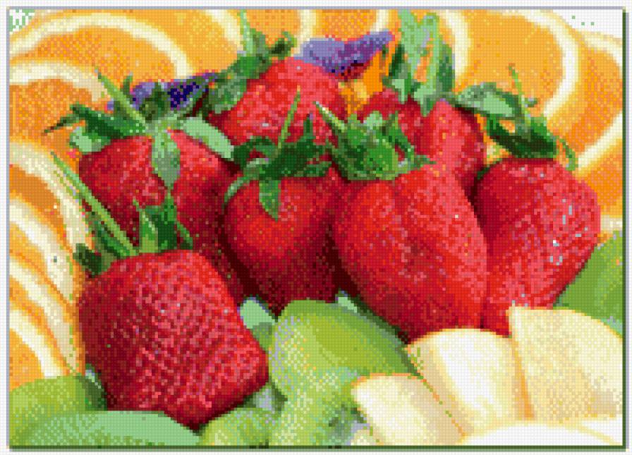 клубника - клубника, киви, фрукты, апельсин - предпросмотр