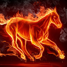 Схема вышивки «огненый конь»