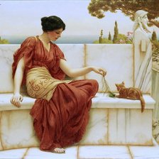 Схема вышивки «John William Godward (1861-1922) - Любимец 1901»