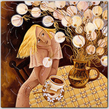 Схема вышивки «чай и одуваньчики»